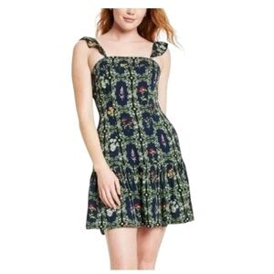 NWT! Agua Bendita x Target Floral Tile Flutter Sleeve Mini Dress. Size Large.